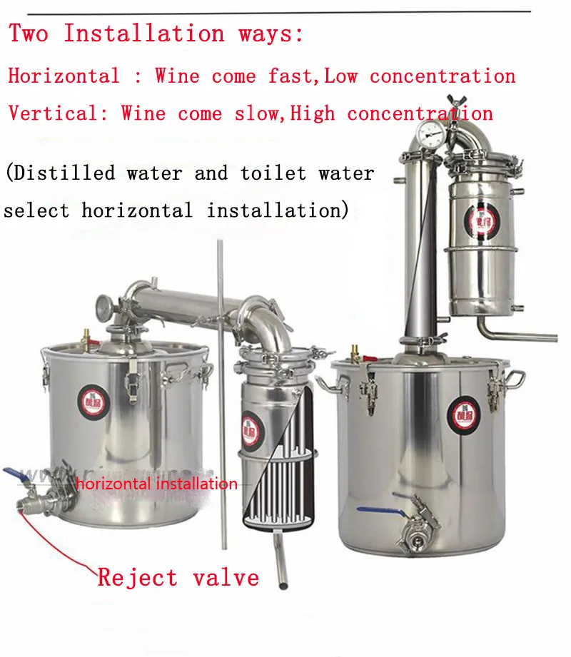Бытовой 25L Нержавеющая Сталь Вино пивоварения машина алкоголь водка ликер дистиллятор горшок/котлы оборудование