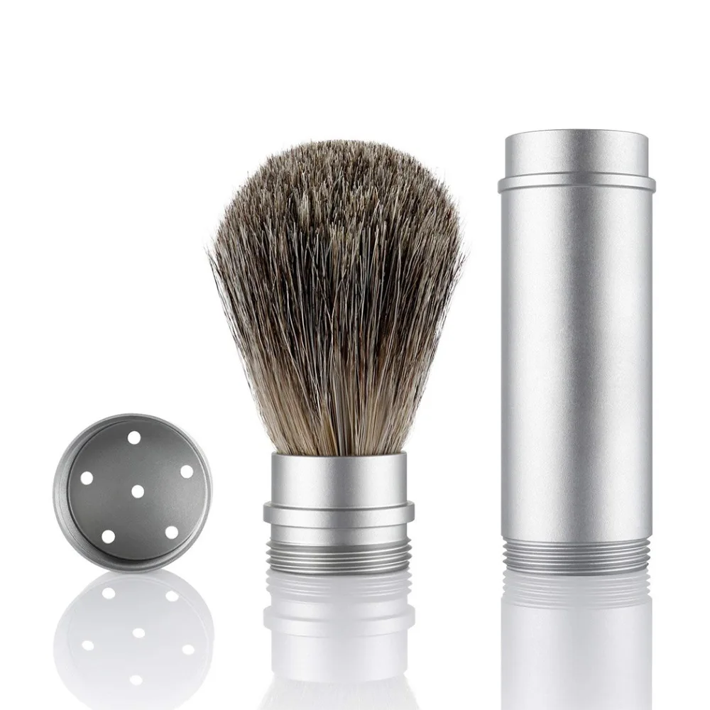 

ZY Pure Badger Hair Shaving Brush For Man Shaving Razor Barber Soap & Cream Travel Portable Brushes