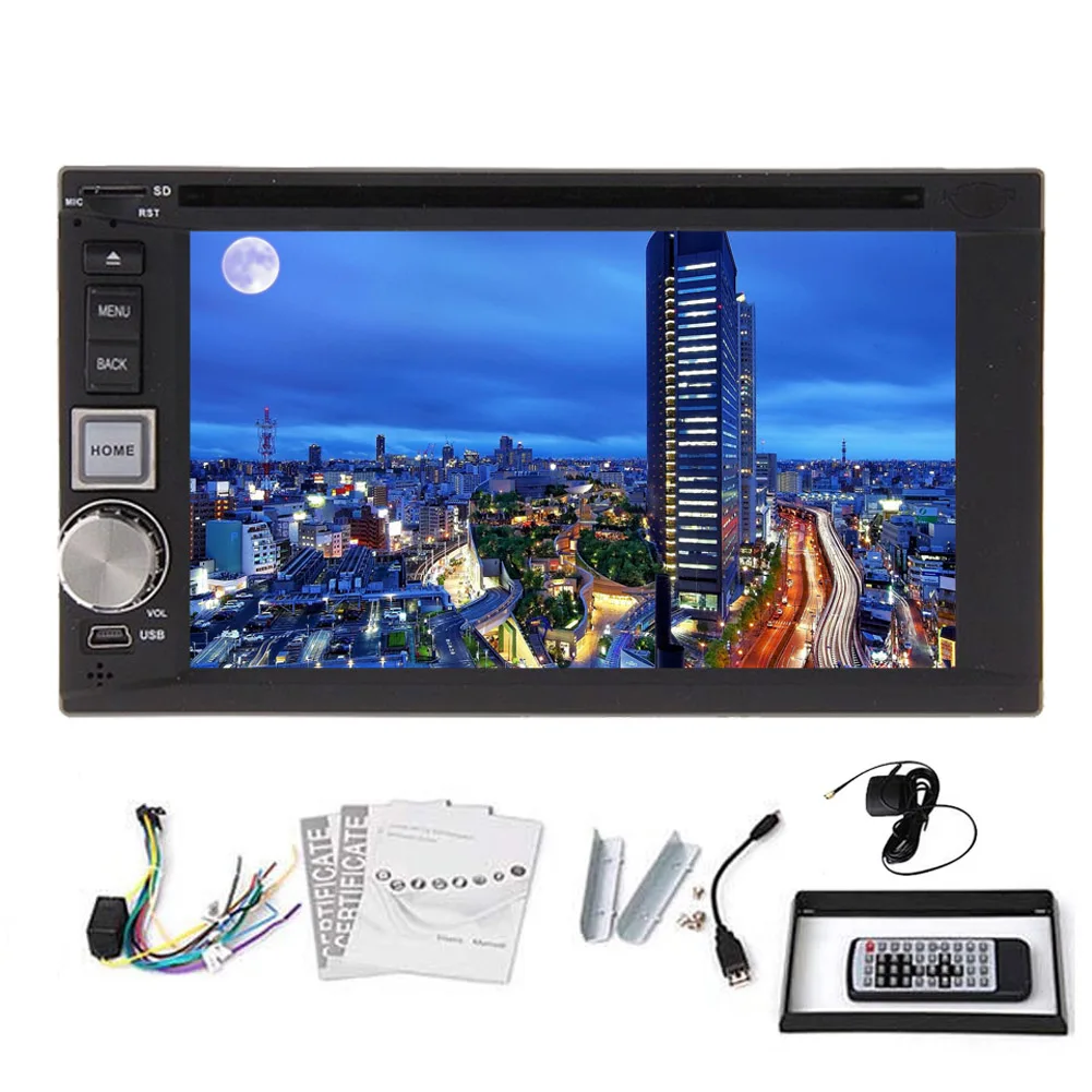 Perfect SD MP4 2 din Auto Accessory EQ Radio Autoradio GPS Stereo Map Car DVD Player FM AM Steering Wheel Video Touchscreen 14
