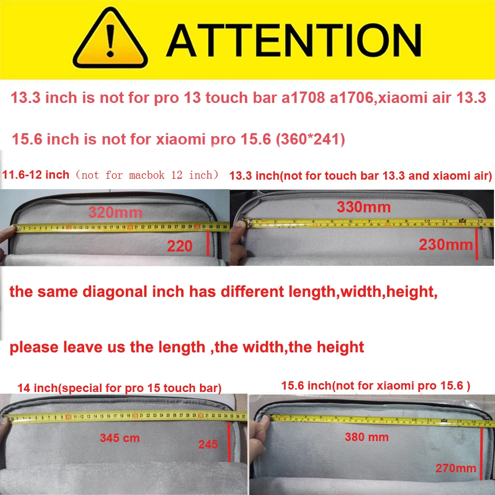 Laptop Case 11 13 14 15.6 Sleeve for Macbook Dell Asus Toshiba Lenovo Hp Acer Notebook Handbag Portable Bag Waterproof Women Men