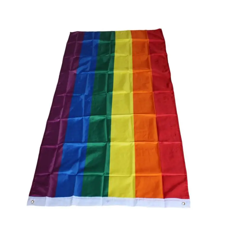 Wholesale 2pc/lot Administrative supplies multinational flag rainbow flag stationery 90*150cm