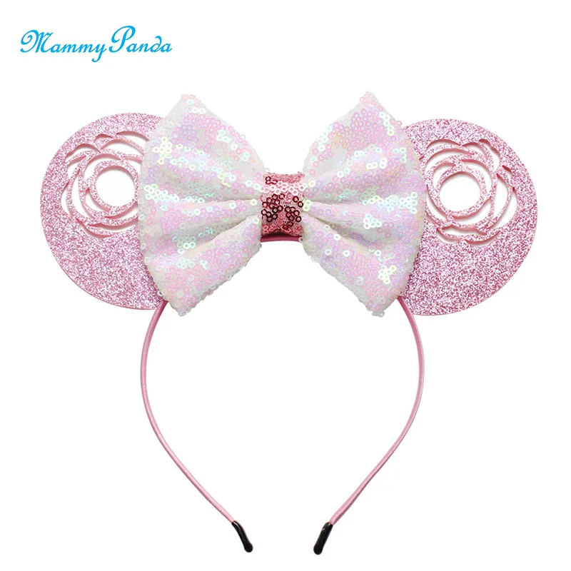 

Girl Headband Hollow Minnie Ear Baby Hair Accessories Princess Baby Bows Haarband Baby Turban Kids Dresses For Girls Accessories