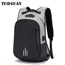 TUGUAN для мужчин Anti theft Рюкзак 15,6 "Ноутбук рюкзаки подростков школьный мужской женщин Mochila водоотталкивающий