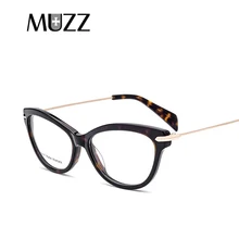MUZZ модных брендов женские очки кошачьи глаза кадров Для женщин очки Брендовая Дизайнерская обувь оптические очки ручной работы