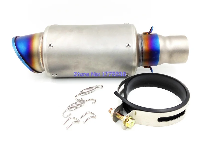 New Model Inlet 51mm to 61mm Stainless Steel Motorcycle Exhaust