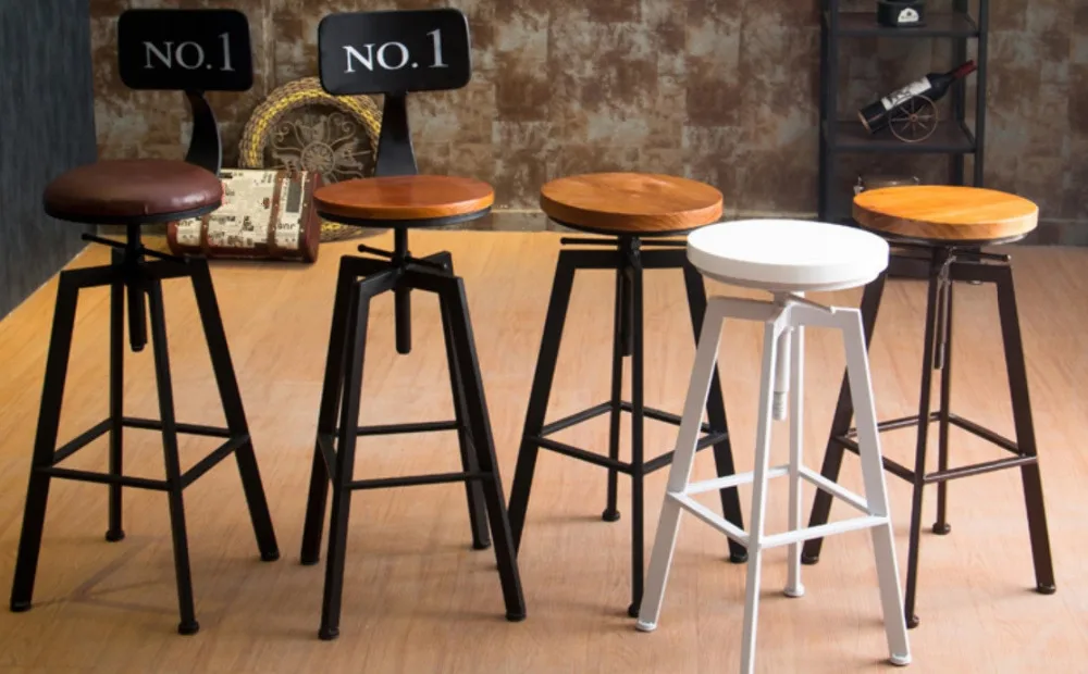 VINTAGE RETRO INDUSTRIAL LOOK RUSTIC SWIVEL KITCHEN BAR STOOL CAFE
CHAIR FOR HOME KITCHEN RESTAURANT COFFEE SHOP DINNING