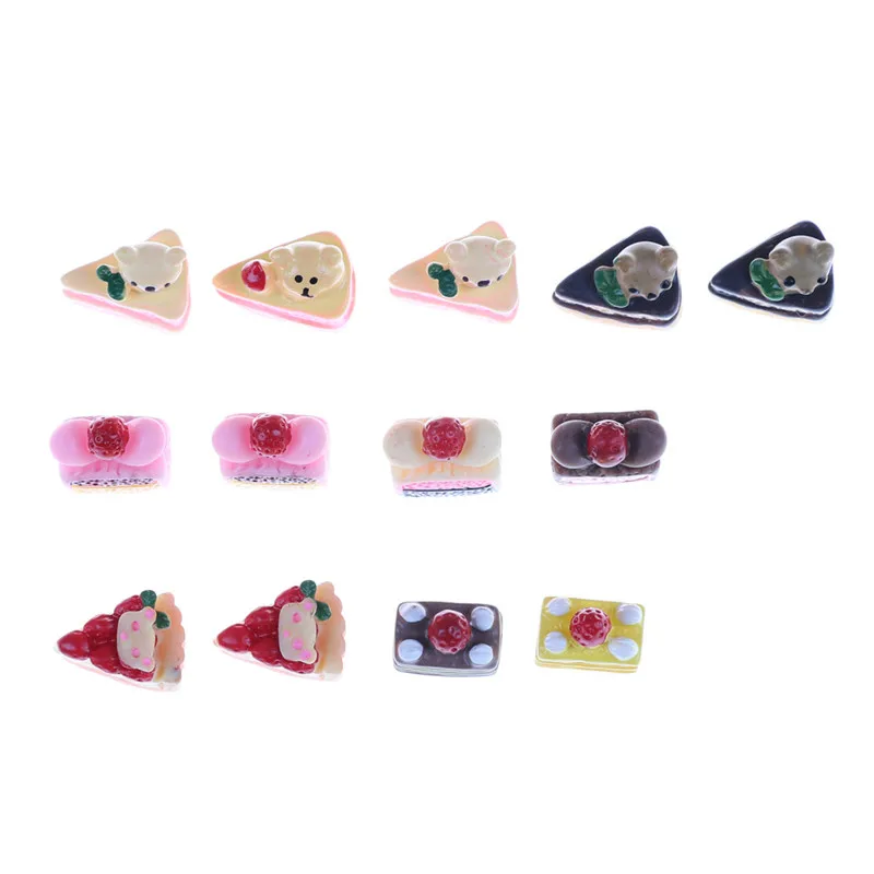 5 шт./лот Kawaii плоская задняя часть DIY миниатюрная искусственная еда 3D клубничный