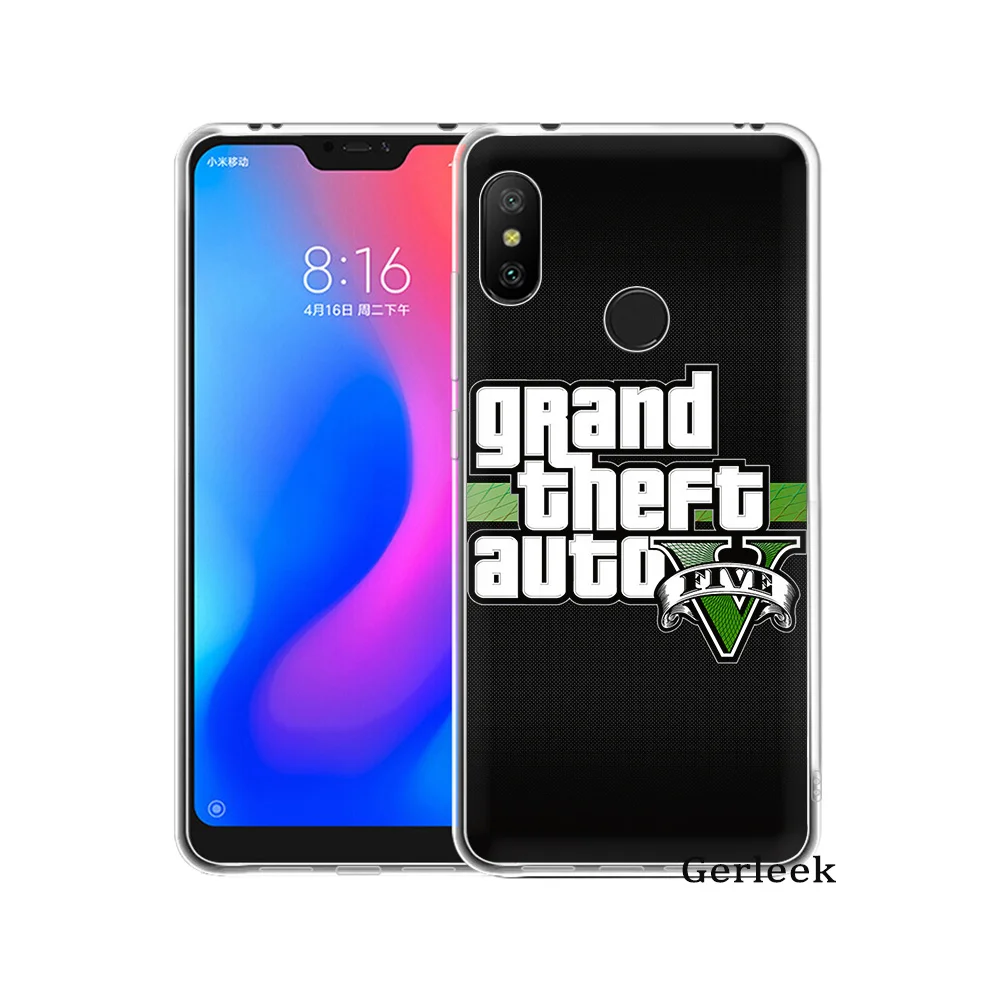 Мягкий ТПУ чехол Rockstar Gta 5 Grand Theft Cover для Xiaomi Redmi Note 4 4A 5A Plus 6 67 GO S2 6A Pro