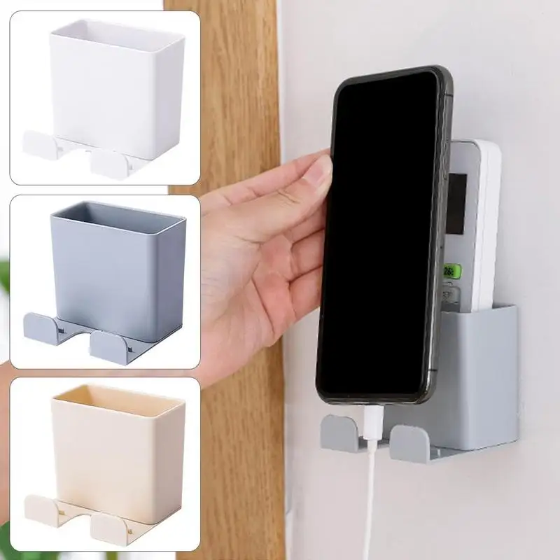 

1Pcs Wall Mounted Storage Box Remote Control Air Conditioner Storage Case Mobile Phone Plug Holder Stand Container