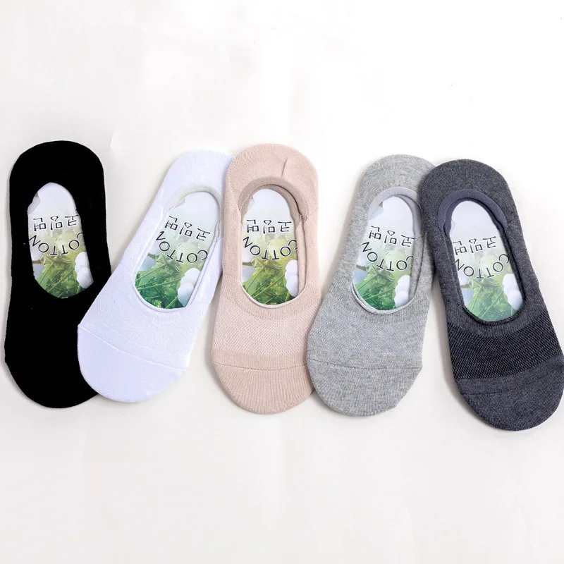 2019 Men's mesh Invisible Cotton Socks Male Short No Show Sock Summer Thin Breathable Casual Dress Socks 5 pairs Size EUR 39-44