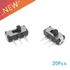 Рычажный Переключатель 20 шт./лот, Φ G2 SPDT 1P2T SMD, 3 контакта, панель печатной платы, горизонтальный переключатель слайдов ► Фото 1/4