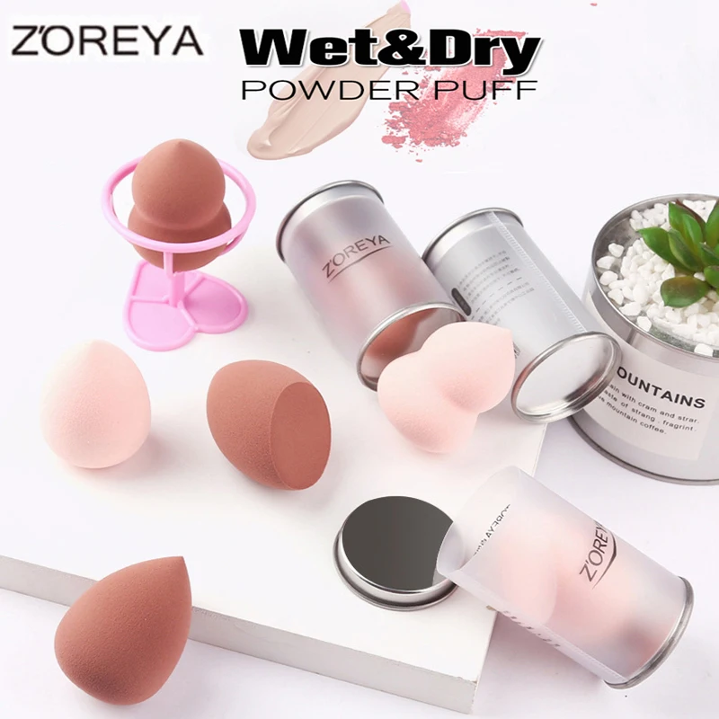 

ZOREYA Cosmetic Puff Dry Wet Use Smooth Blush Powder Foundation Puff Non-latex Drop Shaped Gourd Shaped Puff Beauty Makeup Tools
