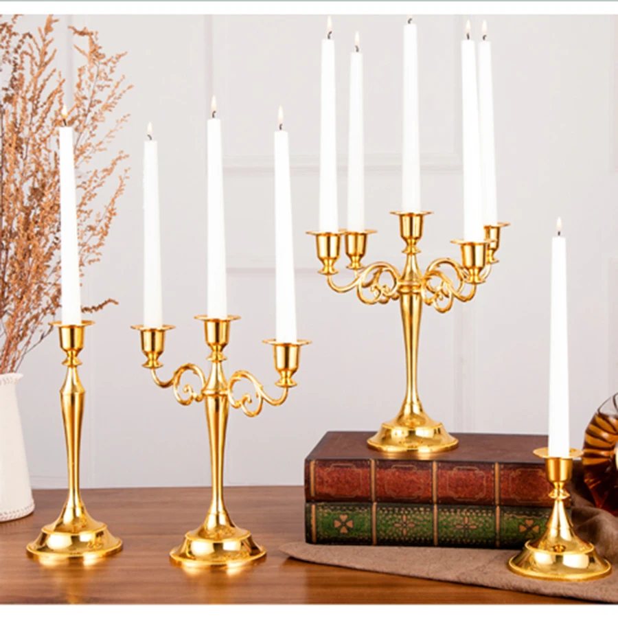 

Nordic Home Decor Arredo Casa Candlesticks Wedding Table Centerpieces Candle Holders Gold Metal Lotus Centerpiece Wedding 50Z11