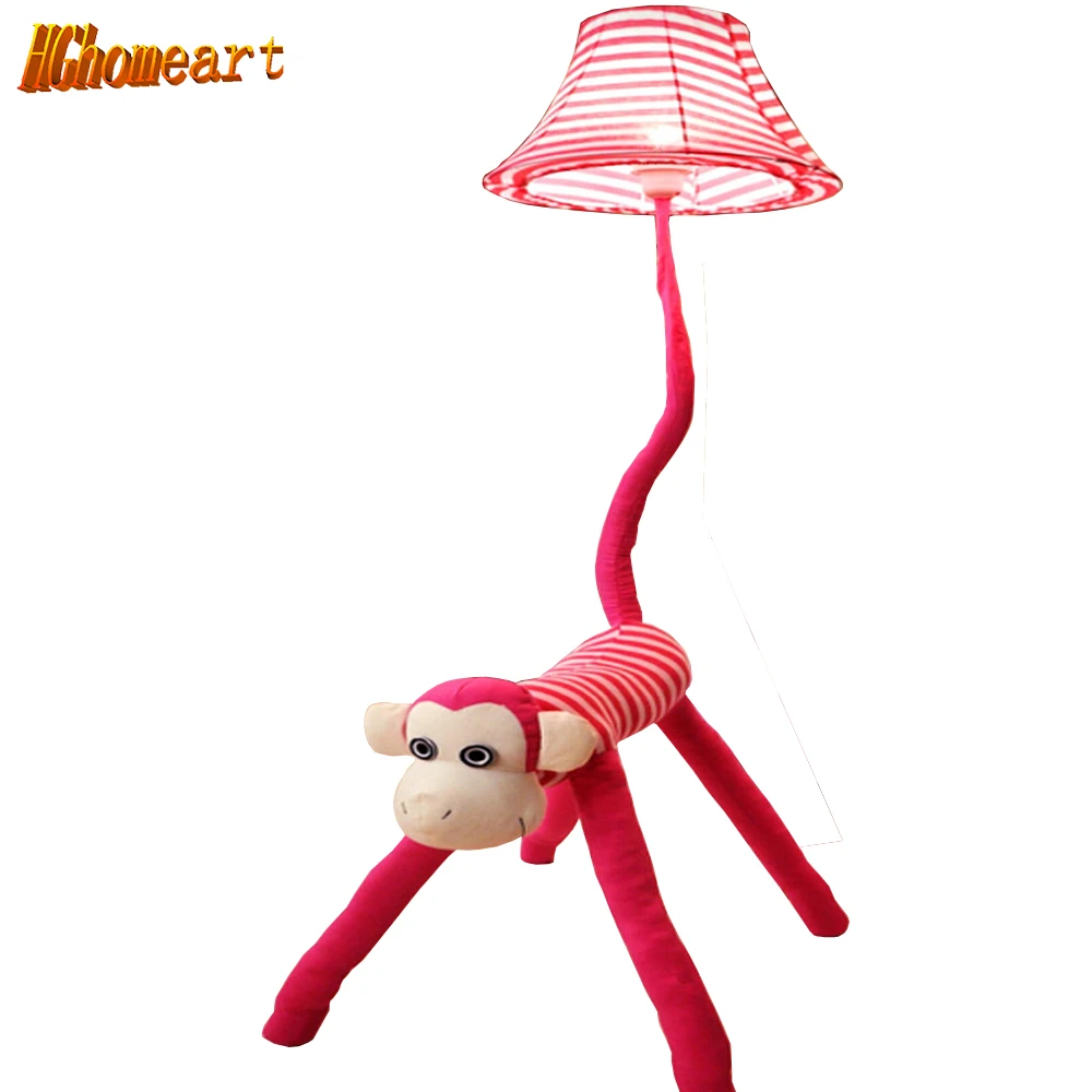 

Cartoon Kids Floor Lamp 110V/220V E27 Cute Monkey Led Wire Floor Lamps Exotic Decorative Floor Lamps Pink Bedside Lamp