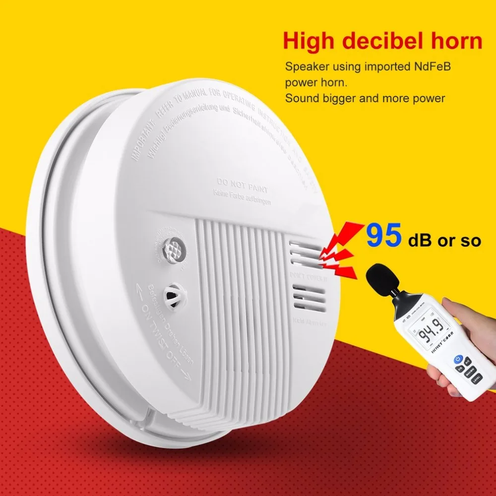 

6.5V-7.2V Low Voltage Alarm Alarm Current Below 12mA Alarm Sound Above 85db Easy Installation Photoelectronic Smoke Alarm