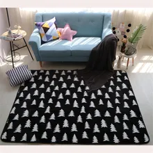 Декор в скандинавском стиле, фланелевый бархатный геометрический большой коврик для гостиной, для ползания и игр, коврики для чайной скатерти, коврики