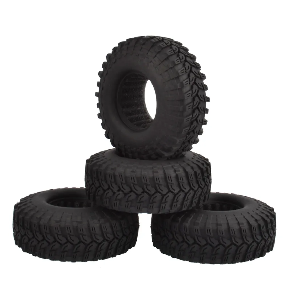 4PCS 114mm RC Crawler 1.9" Tires with Foam Inserts for 1/10 RC Crawler