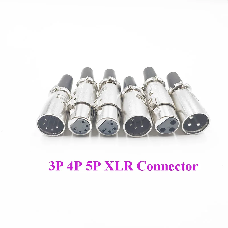 

3P 4P 5P XLR Japan Style Microphone Audio Plug 3/4/5 Pin Male Female Connector Cannon Mic Microphone XLR Cable Terminal