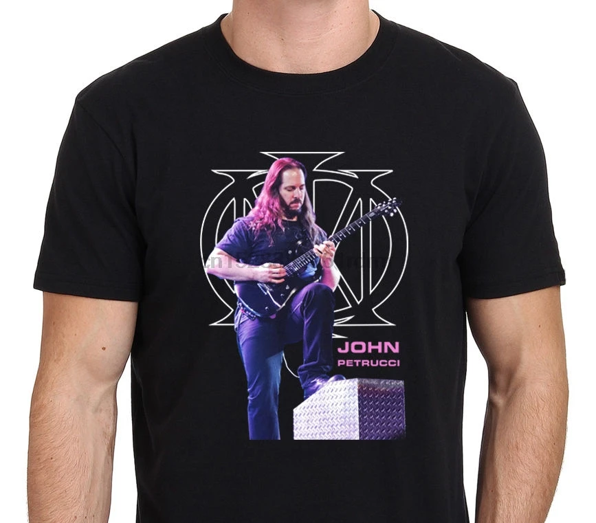 Модные Забавные топы футболки 2018 John Petrucci Dream Theather Guitarist Мужская черная футболка