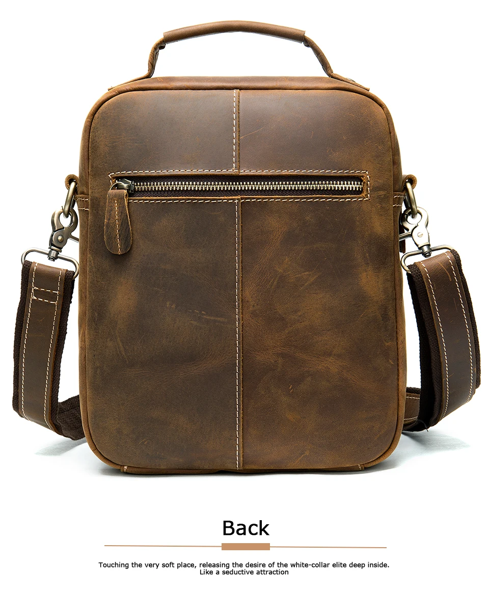 WESTAL men's shoulder/crossbody bags genuine leather messenger bag men’s shoulder bag for men handbag flap zipper vintage bags
