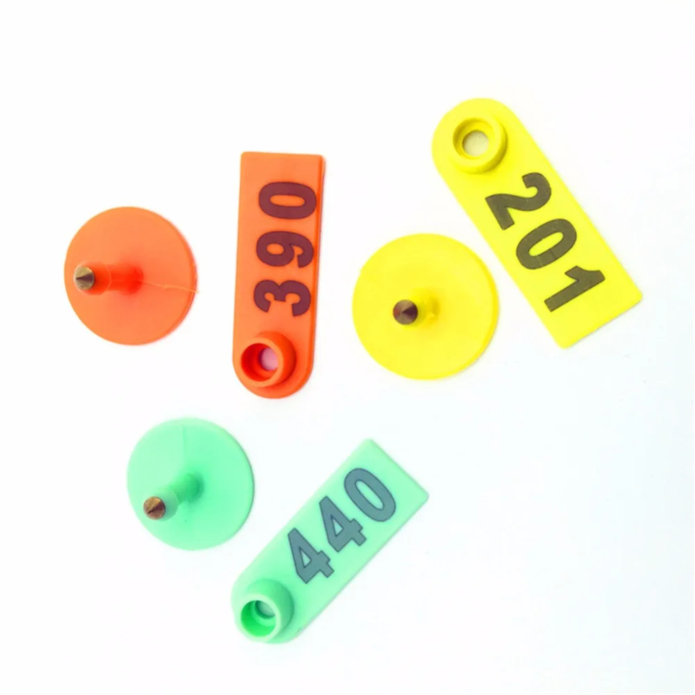 No. 1-500 Sheep ear tag Signs with the word ear Laser Typing Copper head earrings Farm animal identification card Free shipping 5