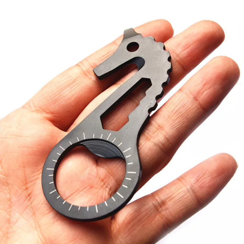 

snowshine3 YLW EDC Stainless Steel Tactical Multi-functional Pocket Key Ring Keychain