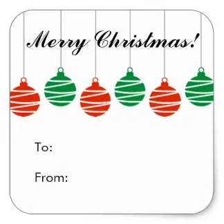 

3.8cm Custom Christmas to and from gift tag stickers Custom Sized Stickers