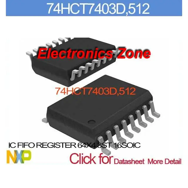 74HCT7403D 512 IC FIFO REGISTER 64X4 3ST 16SOIC 5 74HCT7403 74HCT74 | Электронные компоненты и принадлежности