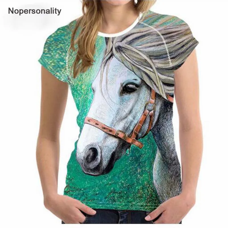 

Nopersonality 2019 Funny 3D Horse T Shirt Women,Kawaii Unicorn T-shirt,Lady Tops Plus Size,Cute Licorne Tee Shirt Femme Toyouth