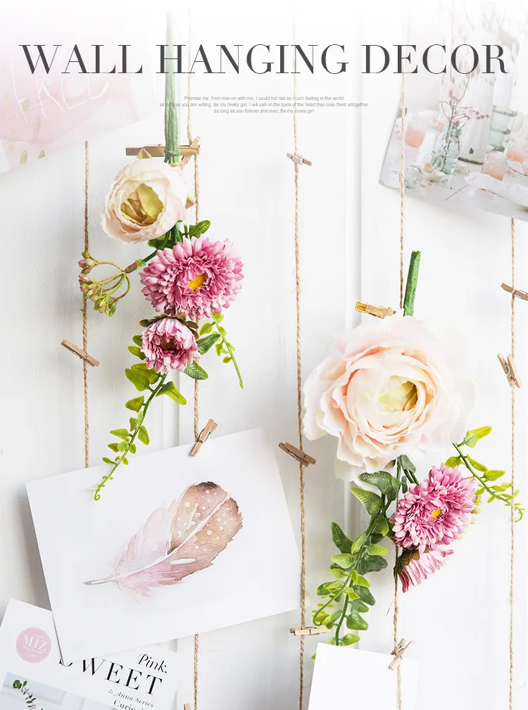 Miz 1 шт. Искусственные цветы настенные украшения для гостиной свадебный подарок аксессуары цветок клип шторы аксессуары