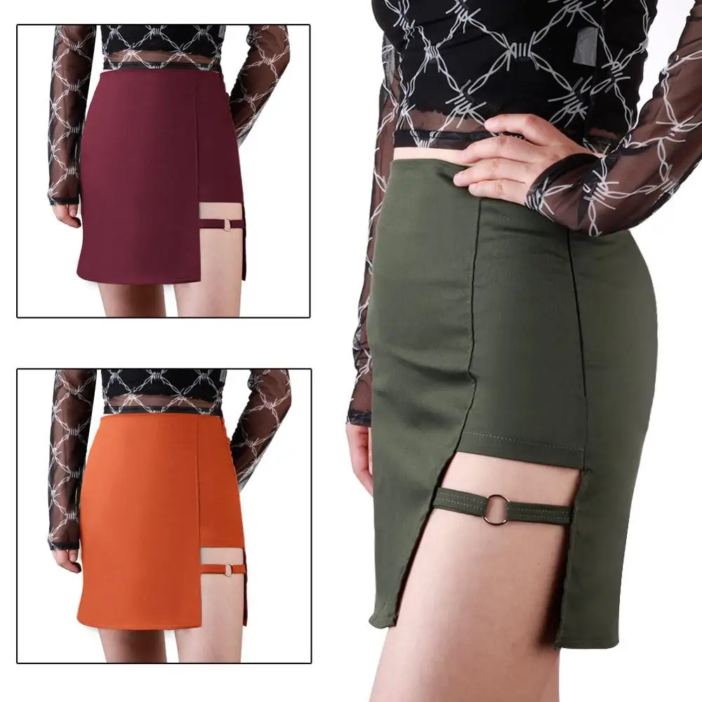 

Korean Style Red Package Hip Skirts Irregular Hem Pencil Micro Mini Skirt Sexy Slim Women Bodycon Party Skirts Olive Orange