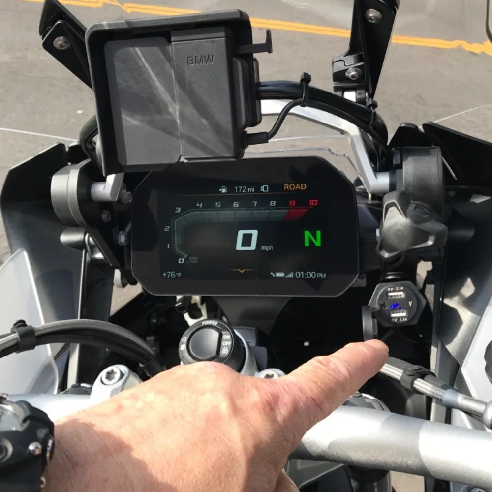 Мотоциклетное двойное USB зарядное устройство для BMW R1250GS/ADV LC зарядное устройство для Triumph Tiger для Ducati Multistrada 1200 прикуриватель