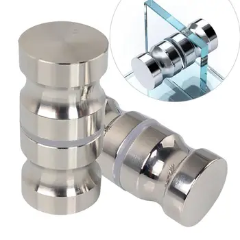 

Aluminum Shower Glass Door Home Handle Knob Single Groove Plated Bathroom Door Handles For Home Tools 30mm/1.18in