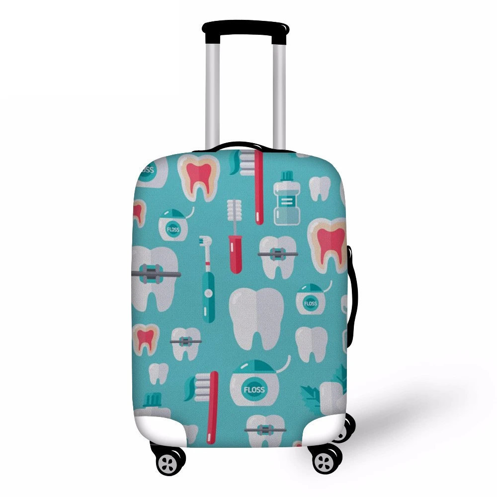 ELVISWORDS, maleta con estampado de dentista, Fundas protectoras, accesorios de viaje, cubierta para de 18 30 pulgadas, cubierta de carrito, con cubierta antipolvo|Accesorios de - AliExpress