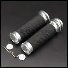 Мотоциклетный алюминиевый руль рукоятки для Harley электронная модель ручки для мотоциклетного руля серебро