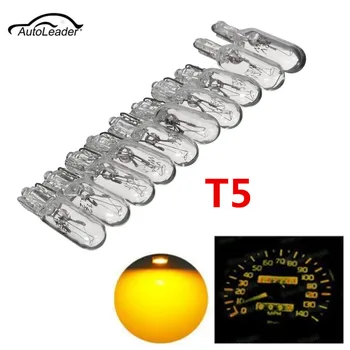 

10pcs T5 286 Car Instrument Gauge Meter Replacement Light Bulb Lamp Amber 1.2W 12V Light Bulbs