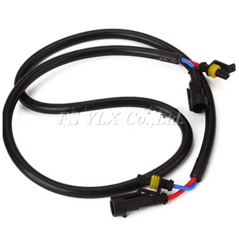 FSYLX 2шт 100 см 1 м HID Xenon балласт удлинитель провода кабель 35 Вт 55 Вт 75 Вт 100 Вт HID удлинитель для h1 h3 h4 h7 h8