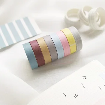 

3/4 rolls/box Vintage Pure color Grid square Basic practical decoration washi tape DIY planner scrapbooking diary masking tape