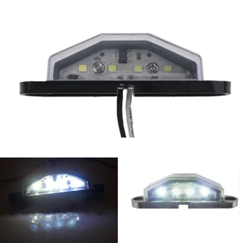 

10Pcs Car LED Tail License Plate Light Lamp Bulbs Number Plate Light for Car Boats Automotive Trailer RV Truck 4LED White Light