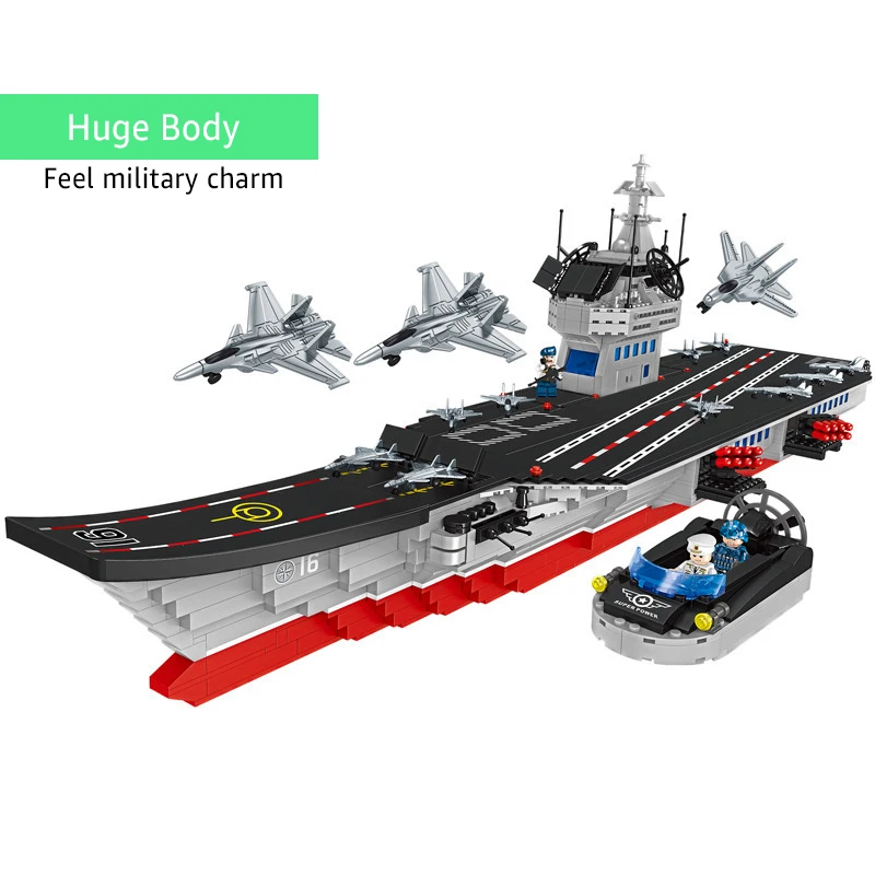 

QL0120 battleship Model DIY Slices Bricks City Building Block Toys for children Birthday Gift Christmas baby