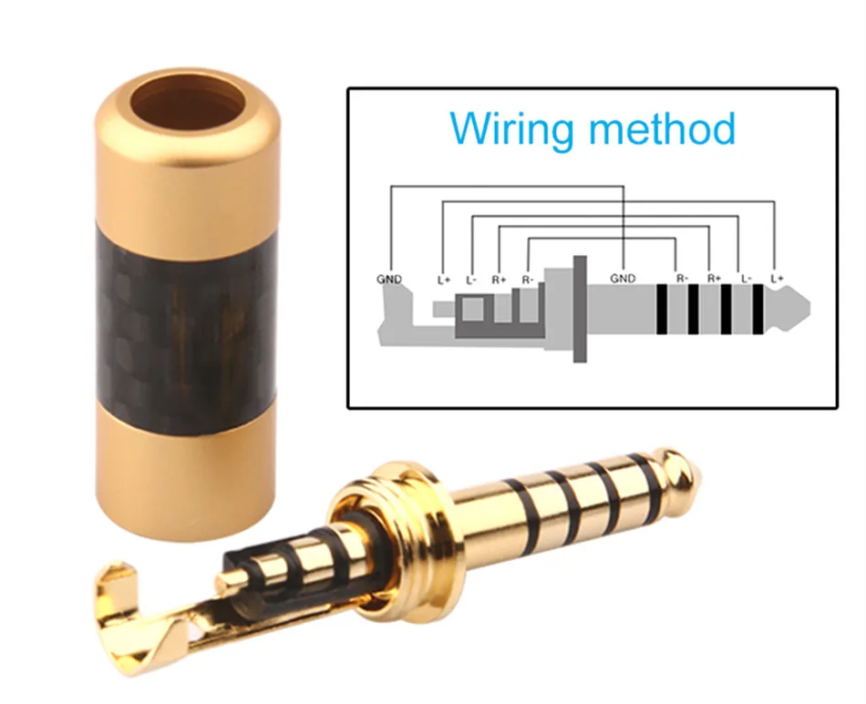 Разъем для наушников позолоченный 4,4 мм 5 полюсов наушники с уравновешенным якорем разъем стерео для sony NW-WM1Z/A 4,4 плеер аудио адаптер AUX