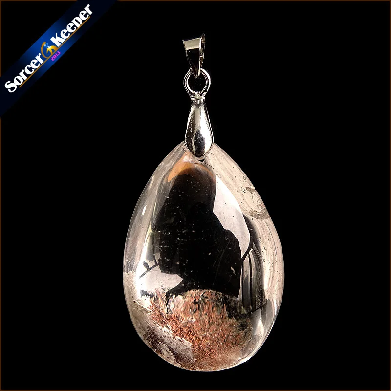 

Natural Multicolor Ghost Phantom Quartz Crystal Stone Specimen Healing Pendant Gem stone Home Decor DIY Crafts Material YS747