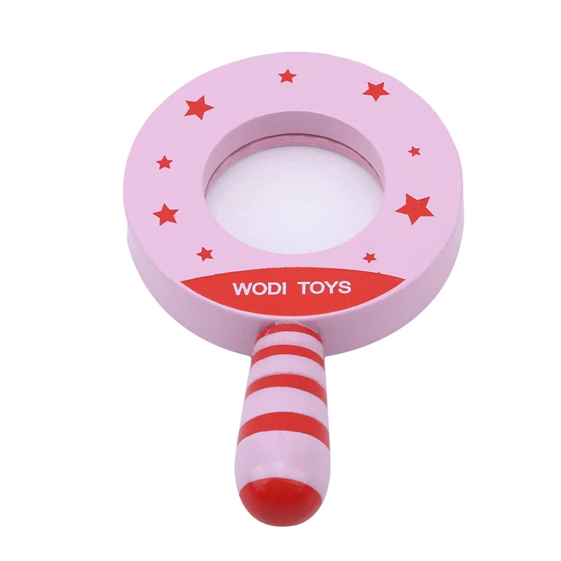 Калейдоскоп из дерева Cutely Игрушка Лупа для детей обучающая развивающая способность Детские Классические игрушки - Цвет: Розовый