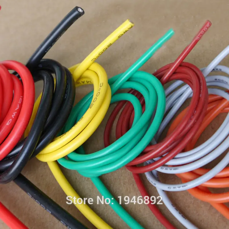 18 AWG Gauge Stranded  Wire Kit 10 Color 25 ft Each 0.0403" Dia PTFE 600 Volts 