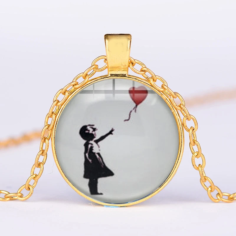 Ожерелье SIAN Banksy граффити Девочка с воздушным шаром художественная живопись