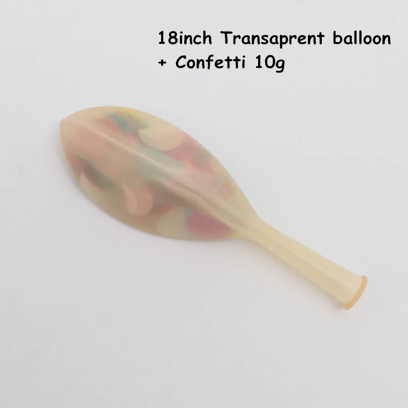 Гигантский 36 дюймов прозрачный воздушный шар из латекса+ золотой конфетти(10 г) на день рождения Свадебные украшения прозрачный гелия детского дня рождения воздушные шары - Цвет: 18inch Colorful