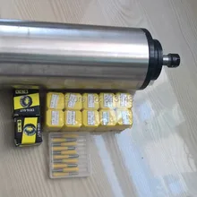 Комплект ЧПУ шпинделя, ER16 1.5KW водяного охлаждения мотор шпинделя+ 10 шт. ER 16 цанги+ 2 шт. ER16 гайки+ 10 шт. ЧПУ гравировочные Биты