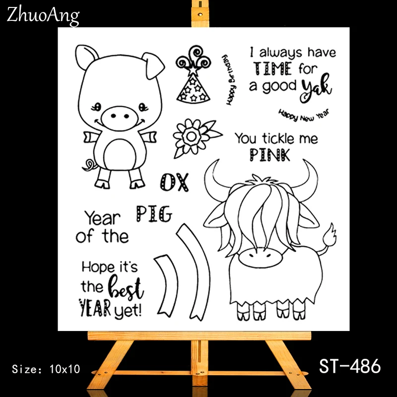 

ZhuoAng Little partner Transparent and Clear Stamp DIY Scrapbooking Album Card Making DIY Decoration Making