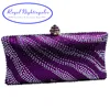 Factory Wholesale Purple Womens Evening Bag with Rhinestone Crystal Clutch Purse ► Photo 1/6
