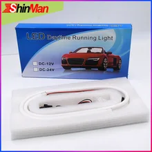 ShinMan35CM-85CM цвет сигнала автомобиля мотоцикла светодиодные лампы DRL бар гибкие светодиодные полосы дневного света атмосфера света